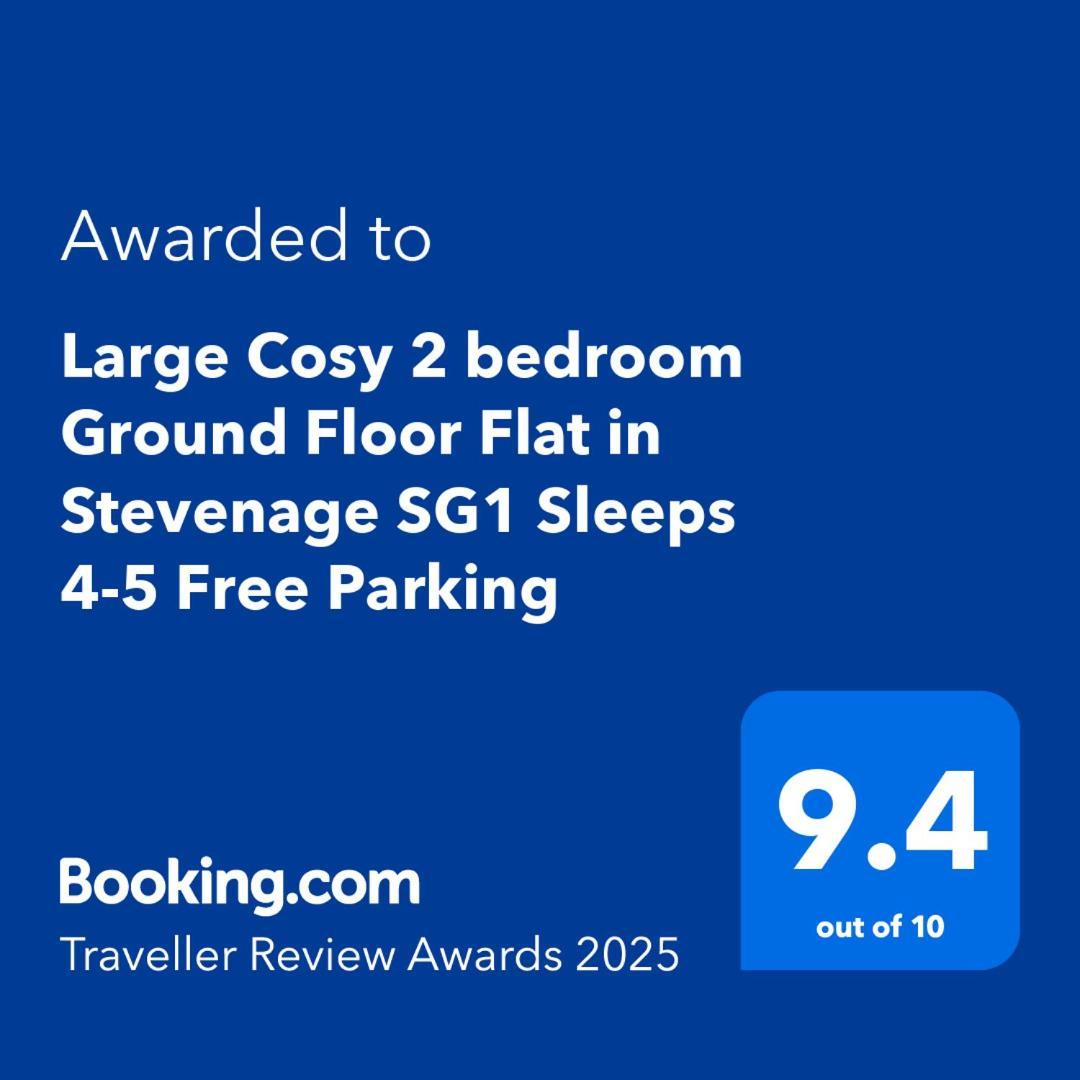 Large Cosy 2 Bedroom Ground Floor Flat In Stevenage Sg1 Sleeps 4-5 Free Parking Exteriér fotografie